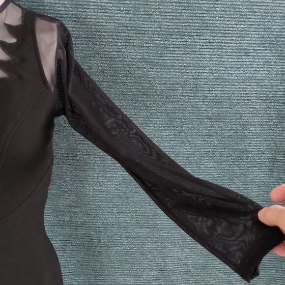 Halloween Party? Black Flame Illusion Mini-Dress - Picture 3 of 11